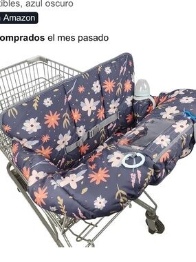 Dodo Nici Navy Floral Shopping Cart High Chair Cover